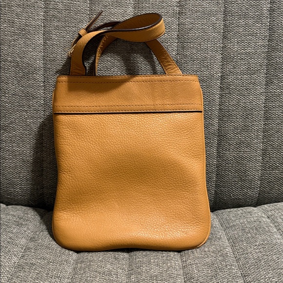 MICHAEL Michael Kors Cognac Leather Crossbody with Gold Hardware - Picture 4 of 5